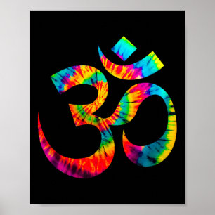 Om Yoga Aum Ohm Hindu spirituelle Meditation Tie D Poster