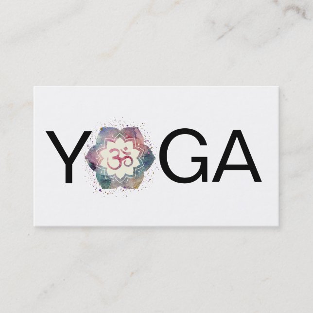 *~* OM-Yoga-Lotus-Mandala-Lehrer-Lehrer Visitenkarte (Vorderseite)