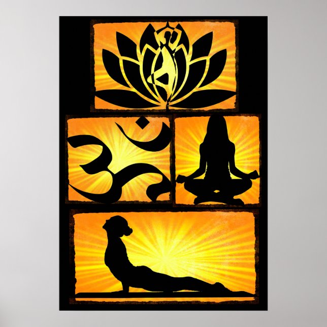 Om Yoga Medical Poster (Vorne)