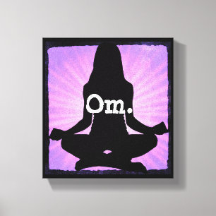 Om Yoga Meditation Zen Leinwand-Wandkunst Leinwanddruck