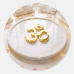 OM - ZEN-BUDDHISMUS RUNDER AUFKLEBER