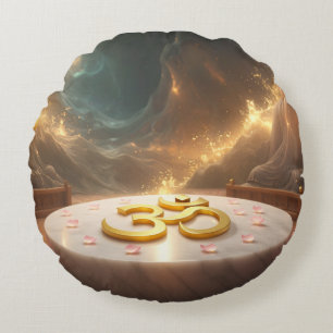 OM - ZEN-BUDDHISMUS RUNDES KISSEN