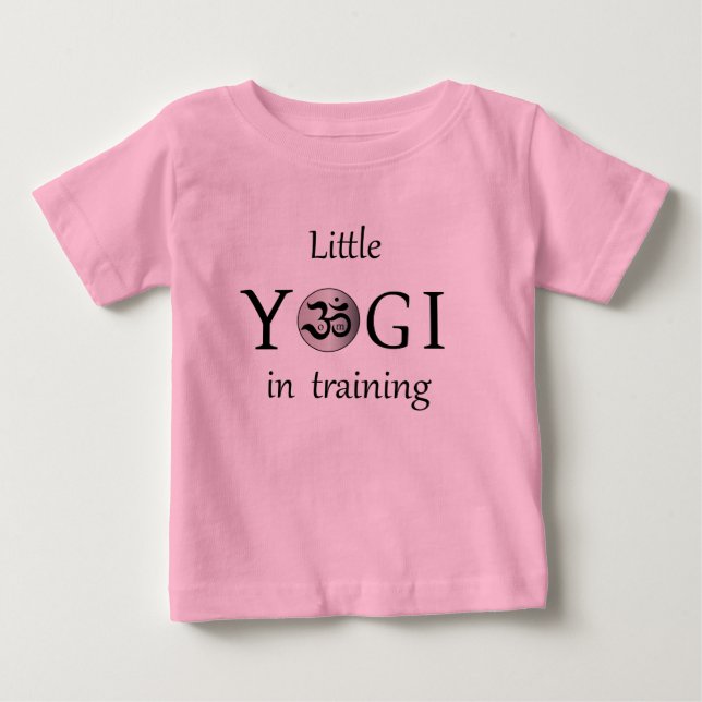 Om zen niedlich Yogi Yogi Baby Tutu Bodysuit Pink Baby T-shirt (Vorderseite)