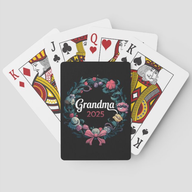 Oma 2025 für neues Großmutter-Geschenk Spielkarten (Rückseite)