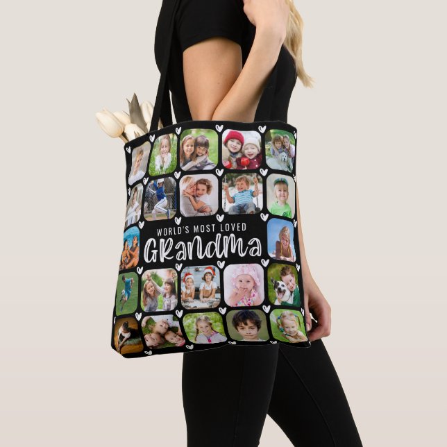 Oma 22 Foto Collage Editable Sprichwort Black Tasche (Von Nahem)