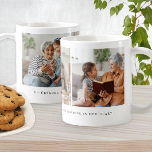 Oma 3 Foto-Collage Benutzerdefiniertes Zitat Kaffeetasse