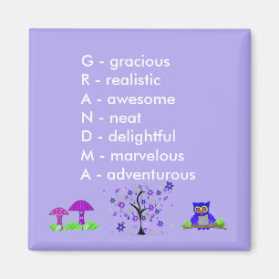 Oma Akrostichon Magnet