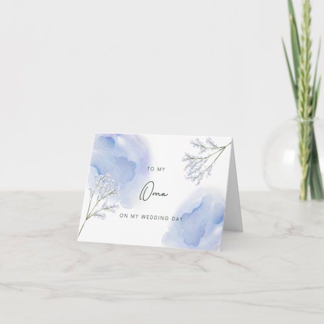 Oma am Tag der Hochzeitkarte Dankeskarte (Vorderseite)