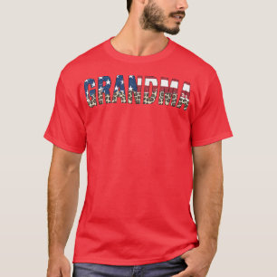 Oma American Flag Leopard Beste Oma je 4t T-Shirt