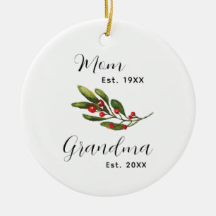 Oma Baby's Foto Weihnachts-Keepake Keramik Ornament