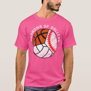 Oma Ballers Funny Baseball Volleyball Baske T-Shirt
