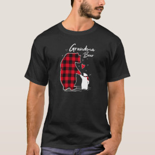 Oma Bär Weihnachten Pyjama Frau Rot Büffel Karo T-Shirt