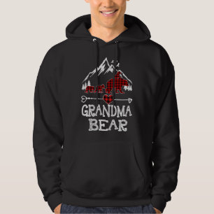 Oma Bear Christmas Pajama Red Buffalo Kariert Fa Hoodie