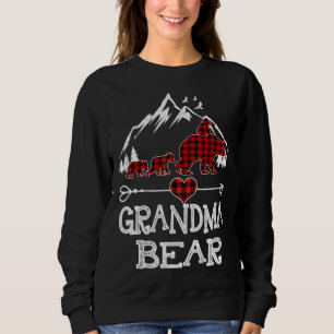 Oma Bear Christmas Pajama Red Buffalo Kariert Fa Sweatshirt