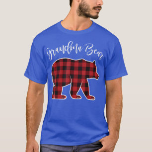 Oma Bear Pajama Red Buffalo Xmas Funny Family  T-Shirt