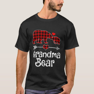 Oma Bear Pajama Red Kariert Buffalo T-Shirt