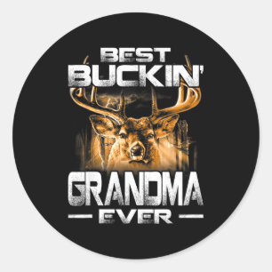 Oma beim Buckeln aller Zeiten Hemd Hirschjagd Buck Runder Aufkleber