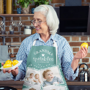 Oma besprenkelt uns mit Liebe Fotocollage Schürze
