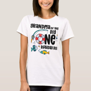 Oma Big One 1-jähriger Junge Angeln Geburtstag T- T-Shirt