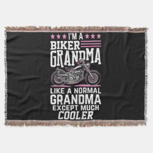 Oma Biker - Motorrad Oma Biker Grandma Decke