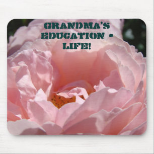 Oma Bildung LIFE! Mousepad Pink Rose