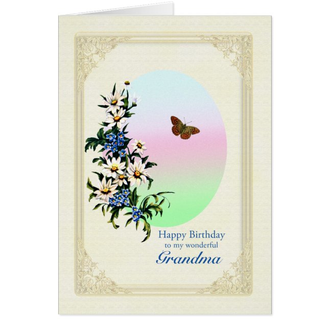 Oma Birthday mit Blume (Vorne)