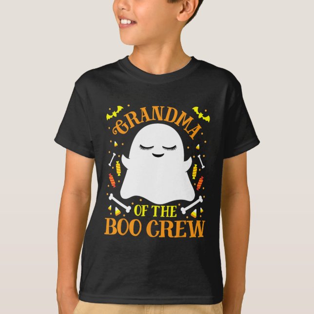 Oma Boo Crew Ghost Matching Family Set Hallowe T-Shirt (Vorderseite)
