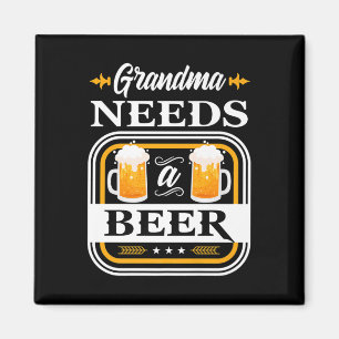Oma braucht eine Bierbraut und ein Bier für Groom Magnet