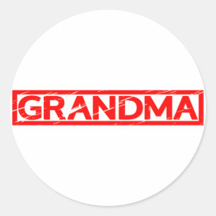 Oma-Briefmarke Runder Aufkleber