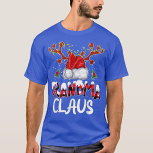 Oma Buffalo Kariertes Weihnachtsfest Pajama Santa T-Shirt