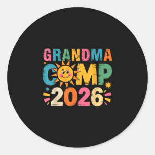 Oma-Camp 2026 Familienurlaub Sommer-Camping Runder Aufkleber
