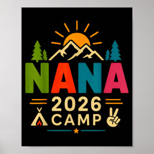 Oma-Camp 2026 lustiger Familien-Campingausflug Som Poster