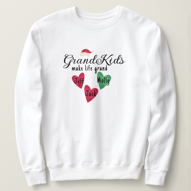 Oma Christmas Sweatshirt - Individuellen Namens -  (Design vorne)