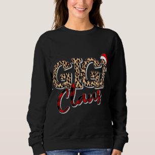 Oma Christmas Weihnachtsmannmütze Gigi Claus Leopa Sweatshirt
