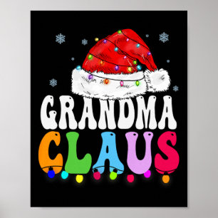 Oma Claus Funny Xmas Familie Matching Oma C Poster