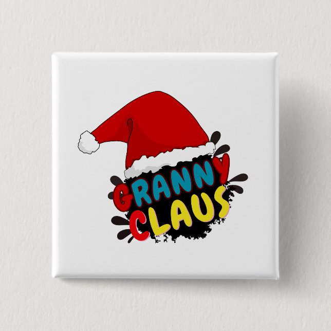 Oma Claus Weihnachtsgeschenk, Button (Vorderseite)