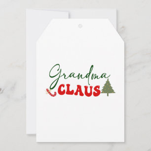 Oma Claus Weihnachtskarte Dankeskarte