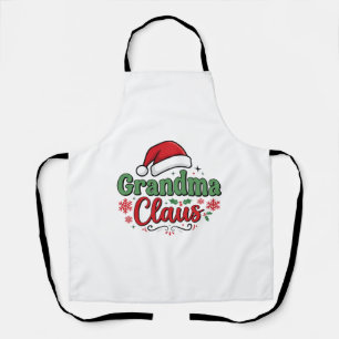 Oma Claus Weihnachtsmütze Santa Schürze