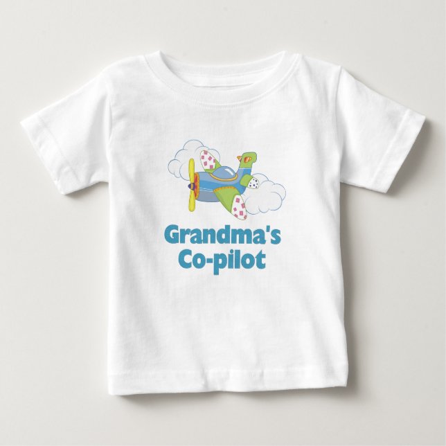 Oma-Co-Pilot Baby T-shirt (Vorderseite)