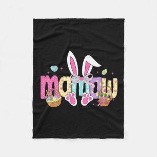 Oma Coquette-Bogen-Hasenohren Ostern Fleecedecke