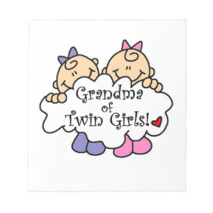 Oma de Twin Girls Geschenke Notizblock