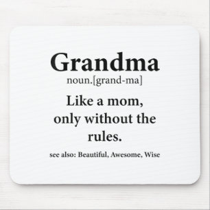 Oma definiert wie Mama ohne Regeln Funny Gr Mousepad