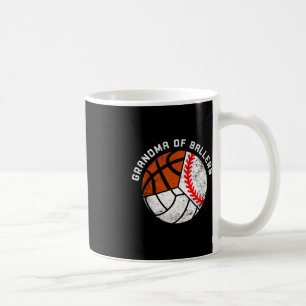 Oma der Baller Spaß Baseball Volleyball Basketb Kaffeetasse