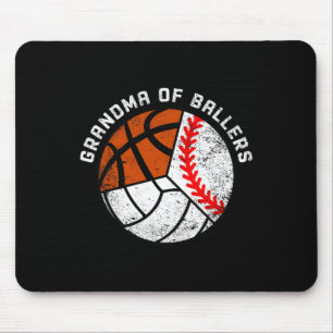 Oma der Baller Spaß Baseball Volleyball Basketb Mousepad