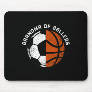 Oma der Baller Spaß Fußball Basketball Oma Mousepad