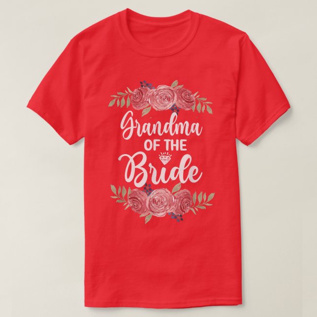 Oma der Braut-Brautparty-Hochzeitsfeier T-Shirt (Design vorne)
