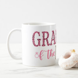 Oma der Braut Geschenk rosa schwarzer Leopard Prin Kaffeetasse