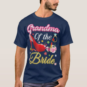 Oma der Braut Glückliche Hochzeit Blume Rosa Sho T-Shirt