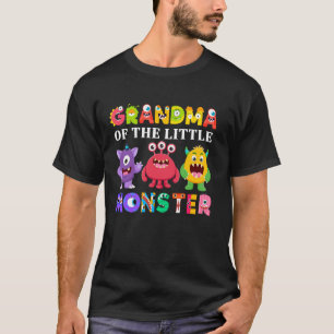 Oma der kleinen Monster-Geburtstagsfeier Familie T-Shirt