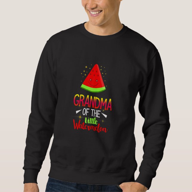 Oma der Kleinen Wassermelone Familie Ma Sweatshirt (Vorderseite)
